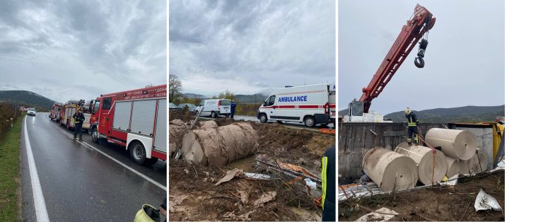 (ФОТО) Погребално, брзи помош, пожарни… први фотки од застрашувачките сцени од сообраќајката која ја потресе утрово Македонија