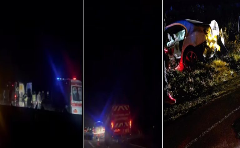 (ВИДЕО) Страшна сообраќајна несреќа вечерва на овој македонски автопат – бројни возила на Итна помош, пожарна и полиција на терен