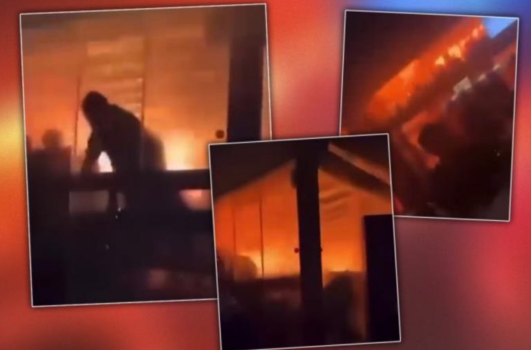 (ВИДЕО) Се појави нова страшна снимка од барот во Швајцарија: Тие ги кршат прозорците и паѓаат обидувајќи се да излезат додека огнот проголтува сè пред нив!